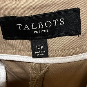 Talbots petite stretch khaki capris size 10P